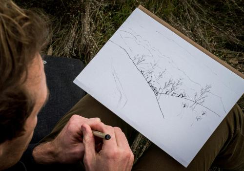 Dessiner dans la nature