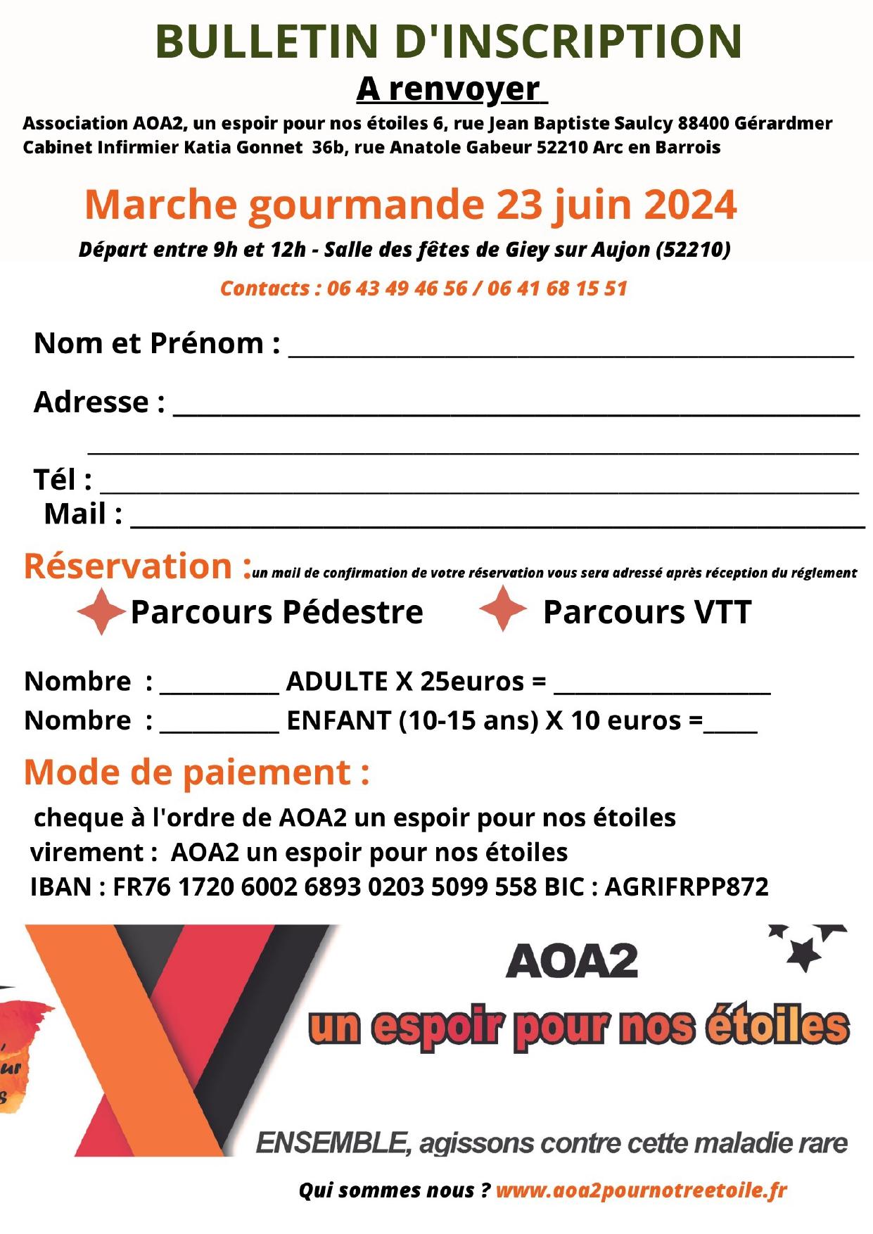 Bulletin d'inscription